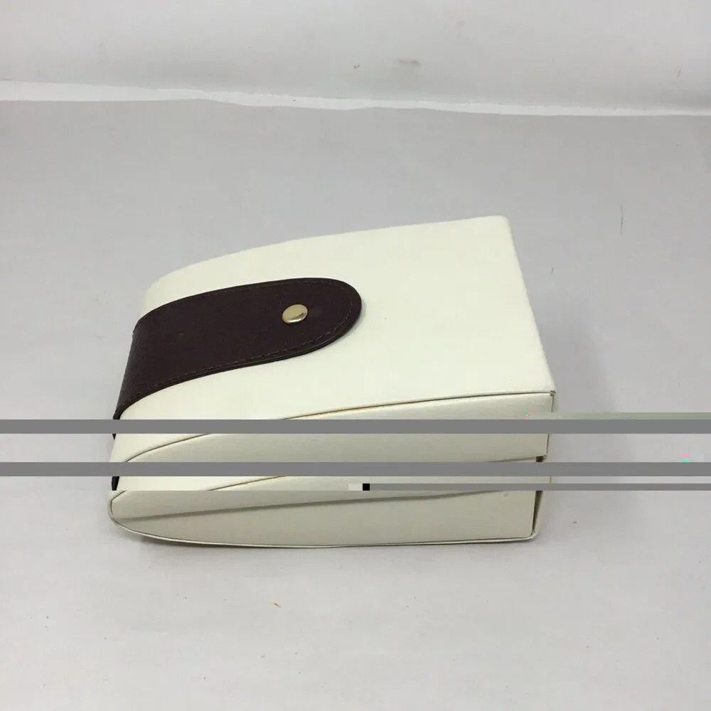 Bey-Berk Jewelry Case White Leather Small Travel Case Expandable